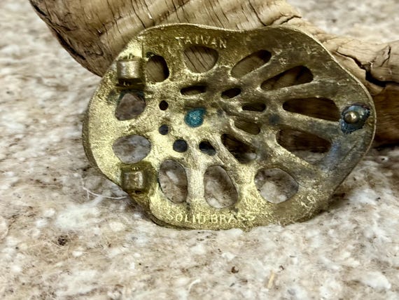 Solid Brass Web Boho Belt Buckle - image 2