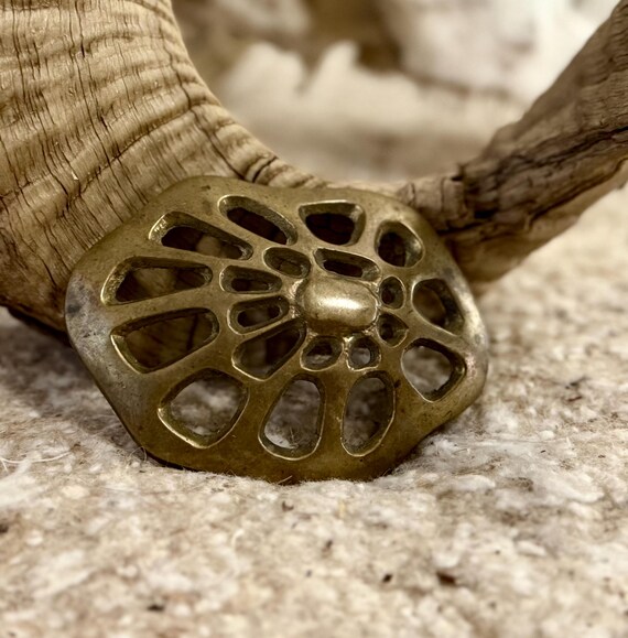 Solid Brass Web Boho Belt Buckle - image 3