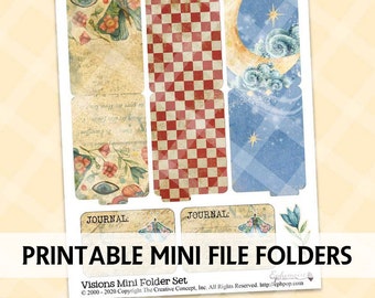 Junk Journal Printable - FAIRIES - Printable Mini File Folders - Printable Crafts - Ephemera File Folder - Collage Sheet - Journal Accessory