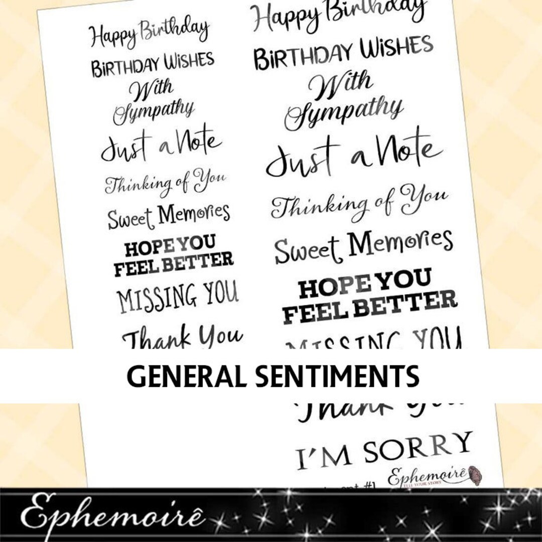 Printable SENTIMENTS Printable Captions Cardmaking Etsy Canada Printable SENTIMENTS Printable Captions Cardmaking Etsy Canada