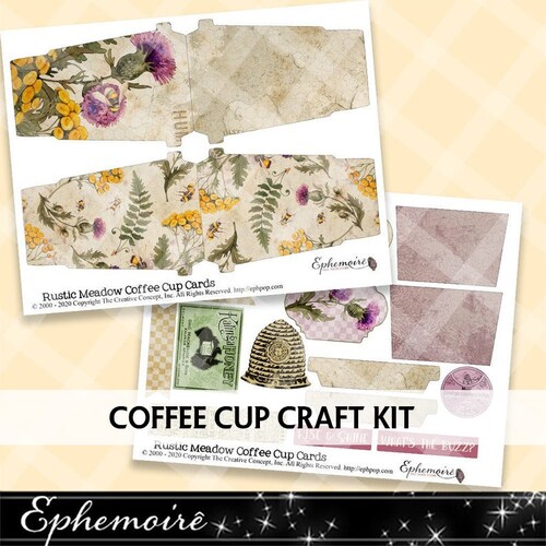 Junk Journal Printable COFFEE CUP Craft Kit Digital - Etsy