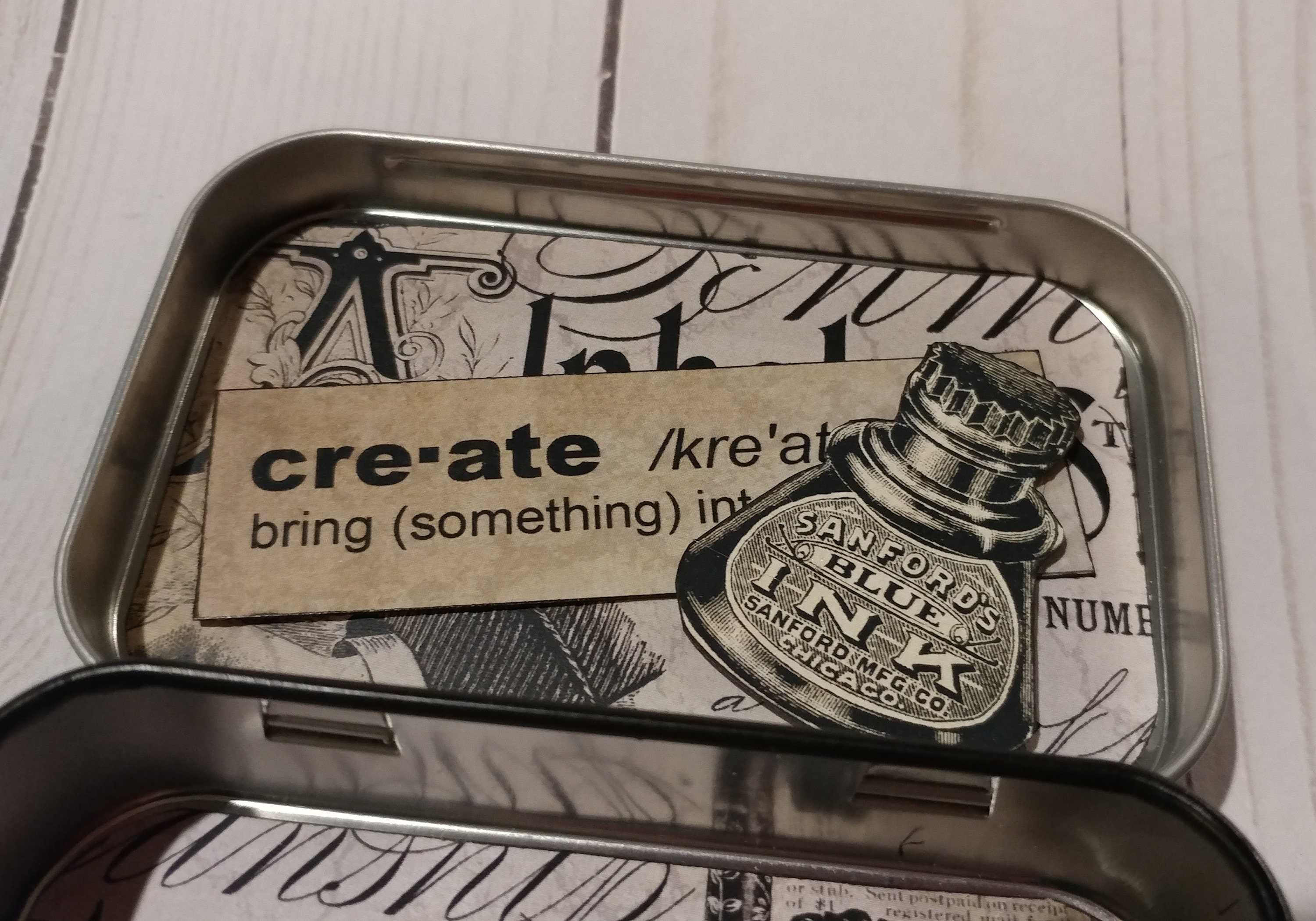 Vintage FLASH CARDS And Altered Tin Set Vintage Writing Etsy vintage-flash-cards-and-altered-tin-set-vintage-writing-etsy