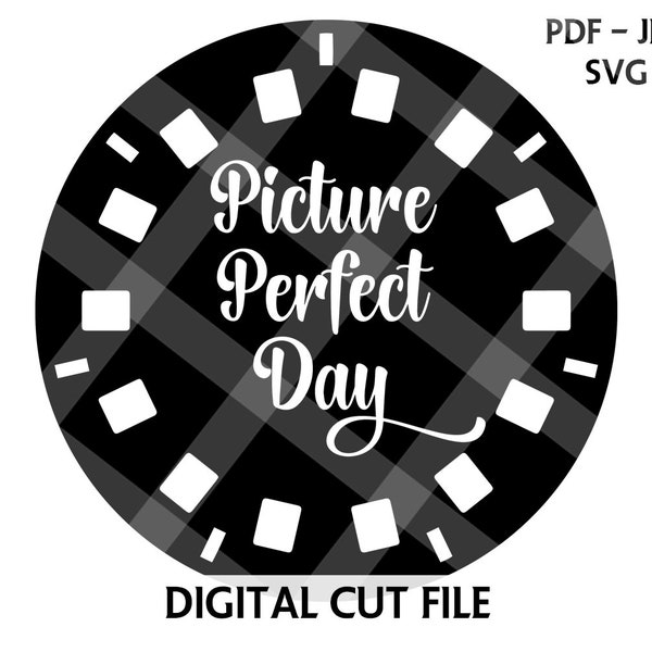 Viewmaster Reel Cutting File - SVG - Picture Perfect Day - Photo Reel - Scrapbook Embellishment - Journal Embellishment - Photo Reel File