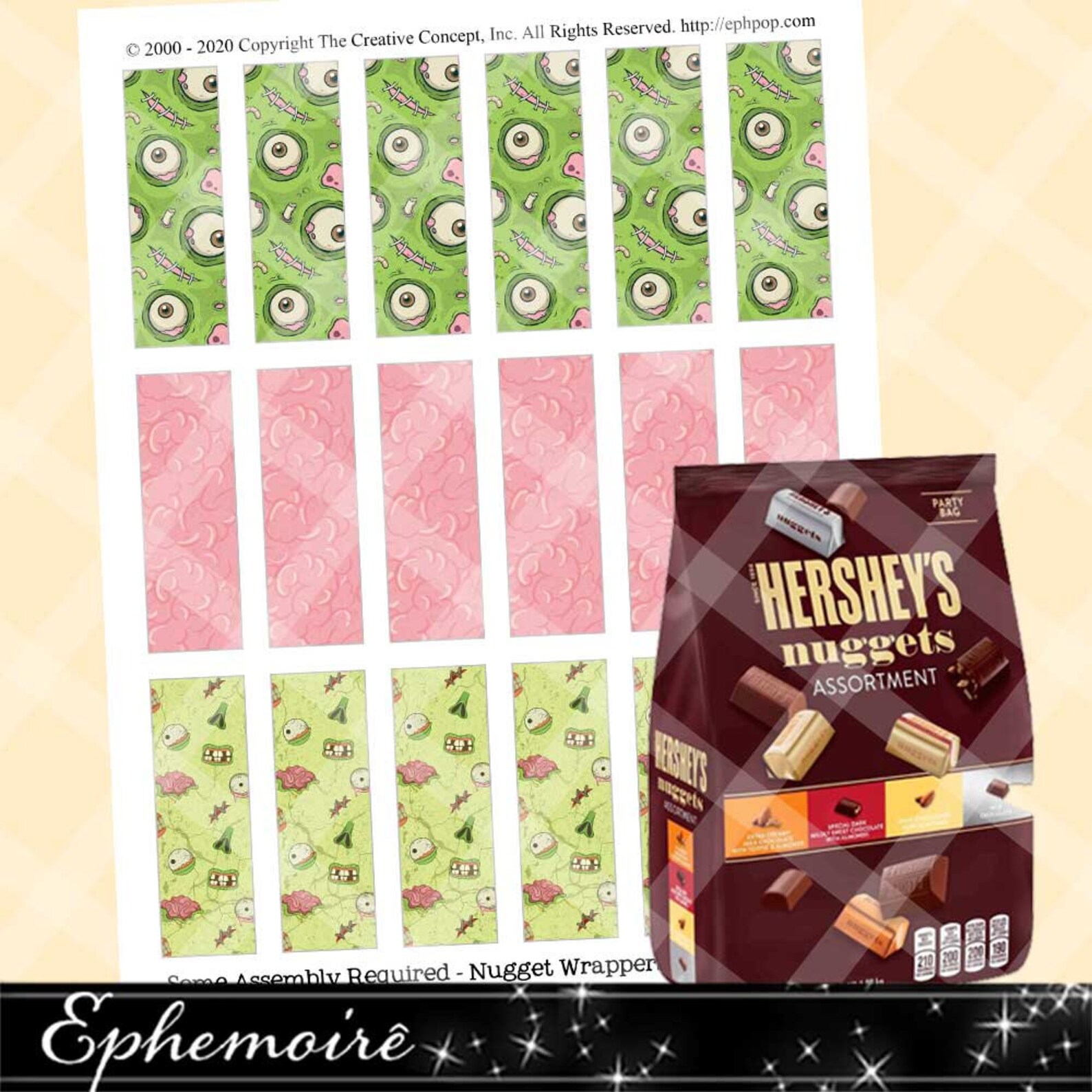 Printable Hershey NUGGETS Wrapper DIY Printable Candy Bar | Etsy