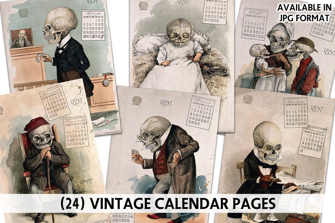 Junk Journal Printable Dark Academia Digital Scrapbooking