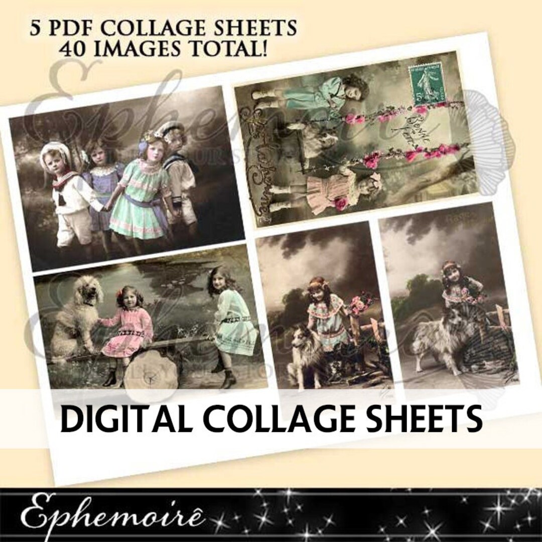 Junk Journal Printable - VICTORIAN CHILDREN - Vintage Photos - Fussy ...