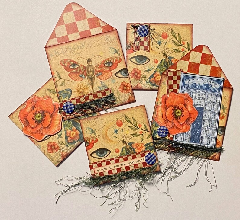 Junk Journal Printable Printable Greeting Card Set Etsy