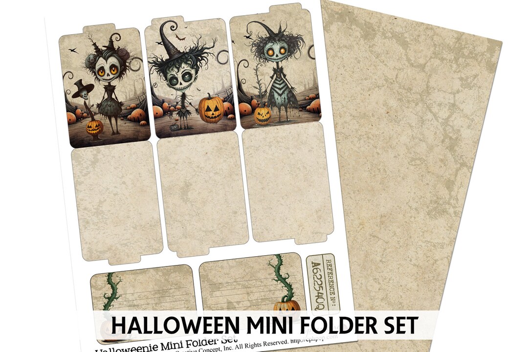 Junk Journal Printable HALLOWEEN FOLDERS Printable Mini Folders ...