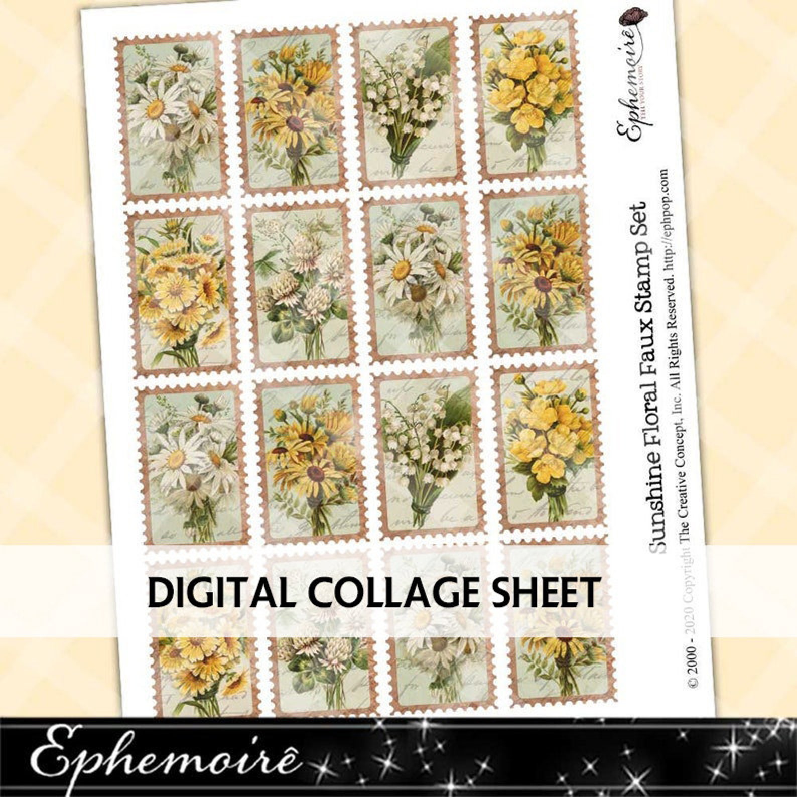 Junk Journal Printable Digital Printable Faux Stamps Fussy - Etsy