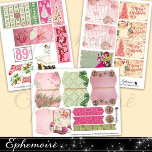 Printable Journal Kit Peppermint Stick Retro Christmas 5x7 Journal Kit ...