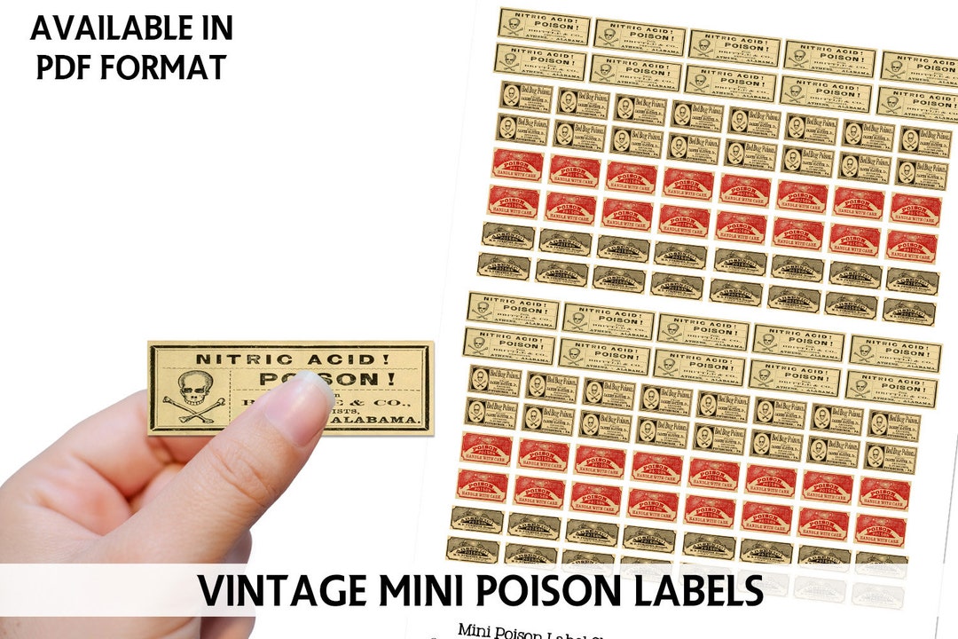Printable Halloween - Mini Apothecary Labels Collage Sheet - Mini ...