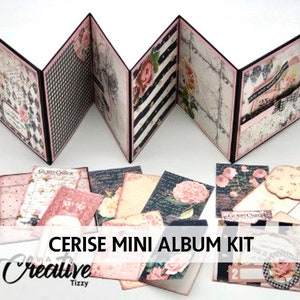 Printable MINI ALBUM Kit - Shabby Chic - Printable Accordion Album Kit - Digital Scrapbook - Cardmaking - Mini Album Printable Kit - PDF