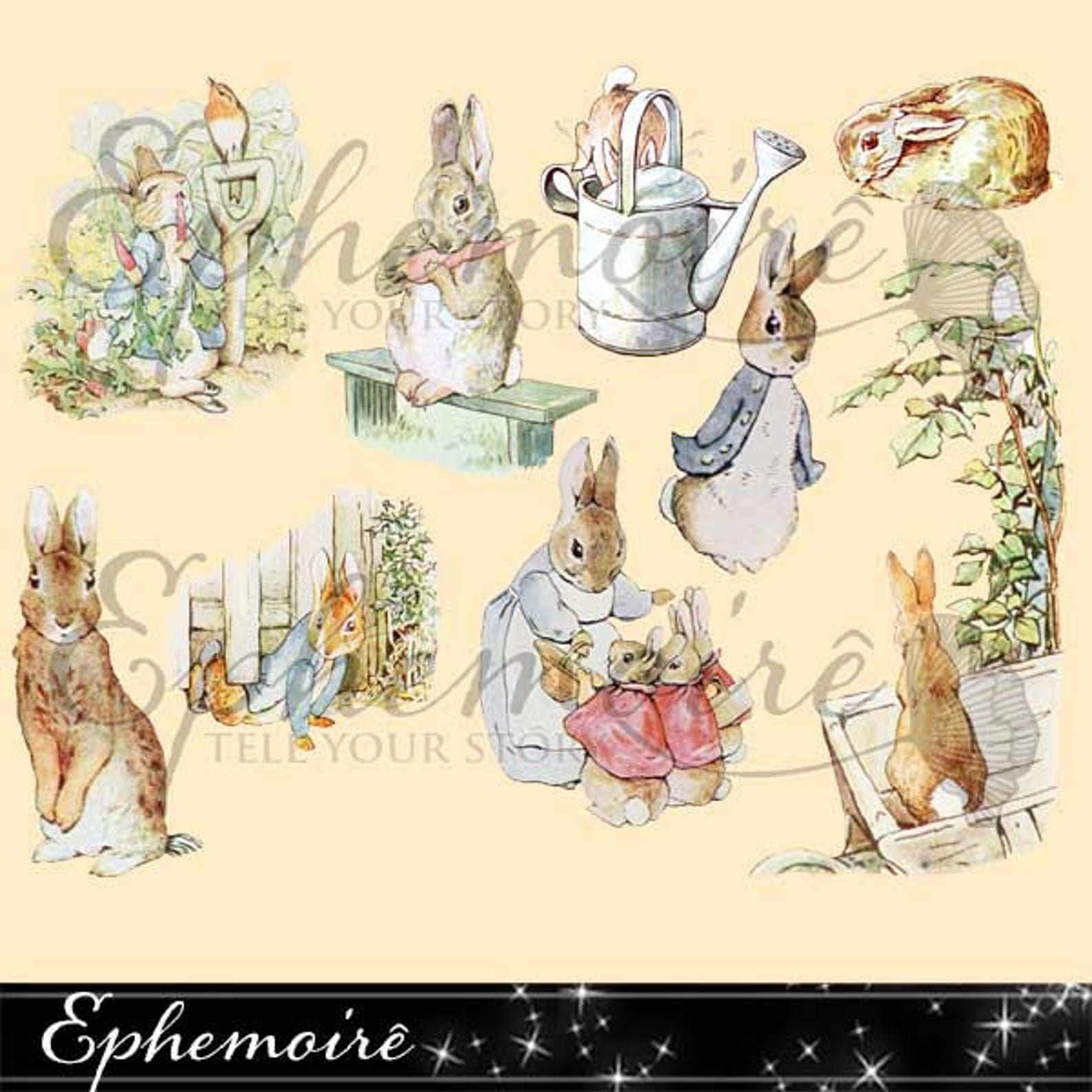 Peter Rabbit Printable Sticker Sheet Print Bunny Rabbit | Etsy
