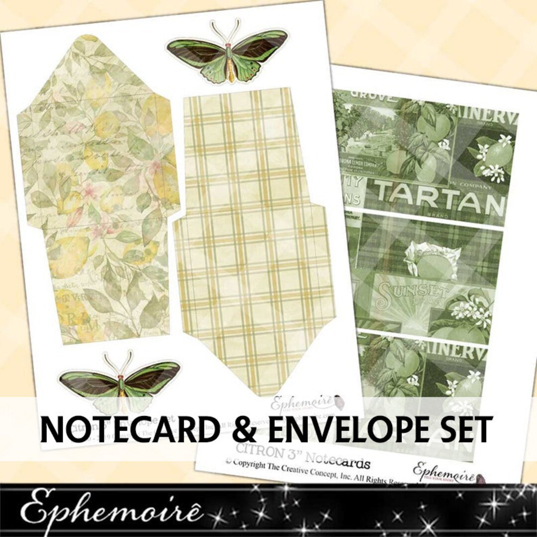 Junk Journal Printable VINTAGE LEMON Digital Printable Greeting Card ...
