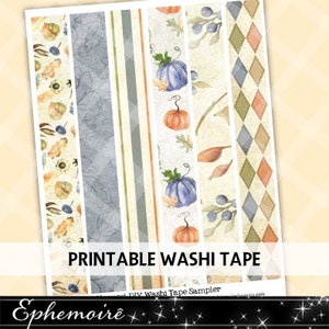 Junk Journal Printable - RUSTIC FALL - Digital Washi Tape - Printable Washi Tape - Digital Scrapbook - Washi Tape Printable - Collage Sheet