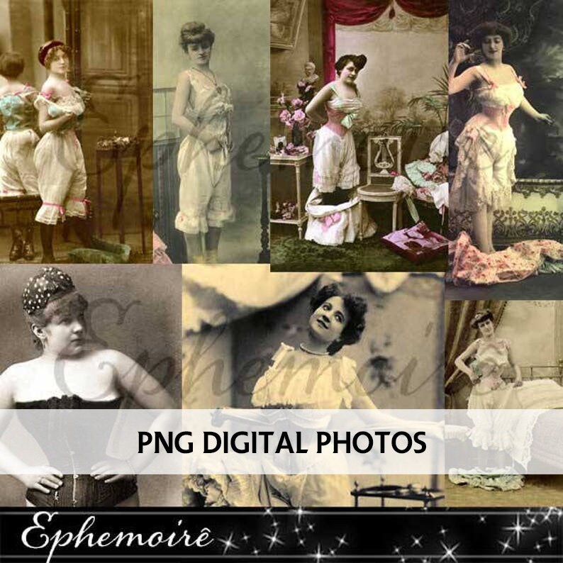 Vintage Photos - Victorian Women - CORSETS - Digital Scrapbook - Cardmaking - Victorian Corsets - Corset Photos - Mixed Media Stock - Corset