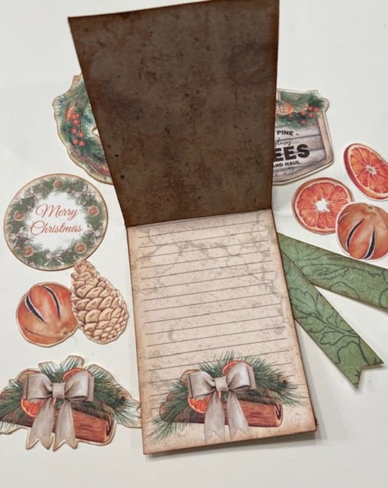 Printable NOTECARDS Woodland Christmas Note Card Printable Etsy