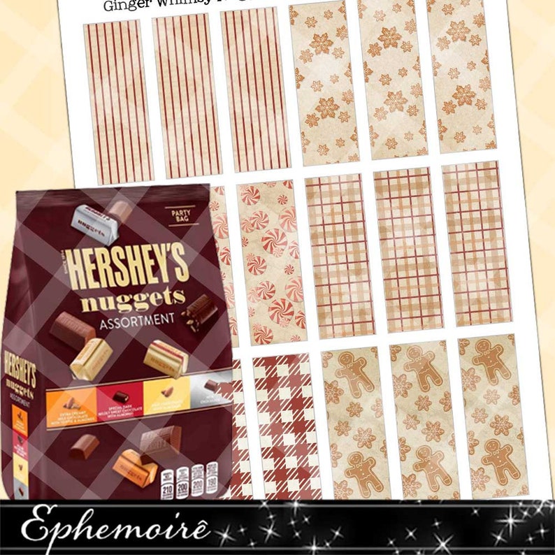 Printable Hershey NUGGETS Wrapper DIY Printable Candy Bar | Etsy