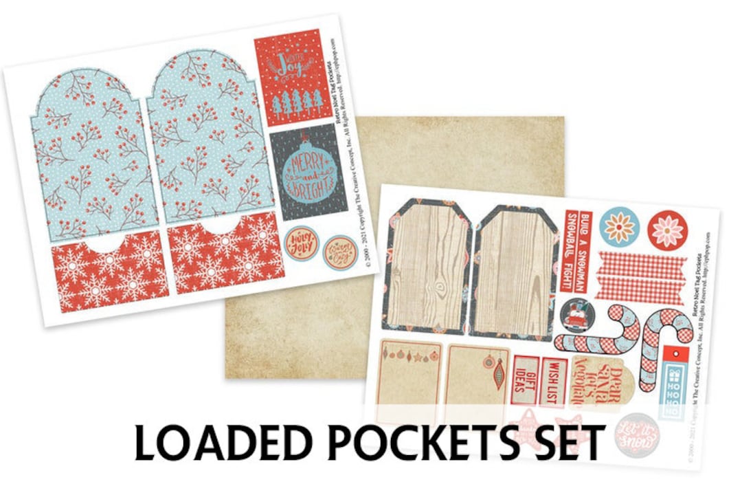 Junk Journal Printable Digital Printable Loaded Tag Pockets - Etsy ...