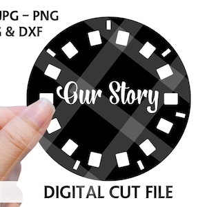 Archivo de corte de carrete Viewmaster - SVG - Nuestra historia - Carrete de fotos - Embellecimiento de álbum de recortes - SVG - Embellecimiento de diario - Archivo de carrete de fotos