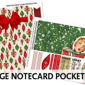 Junk Journal imprimable - jeu de cartes de correspondance numérique imprimables - jeu de cartes de correspondance de Noël - feuille de collage - kit de cartes de correspondance de Noël imprimable