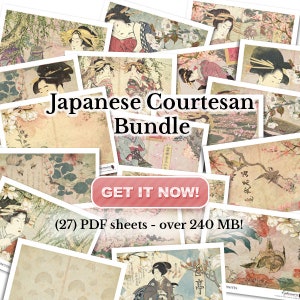 Junk Journal - afdrukbare dagboek - Japans papierpakket - digitaal plakboek - kaarten maken - 5 x 7 dagboekpagina&#39;s - Japanse digitale papieren