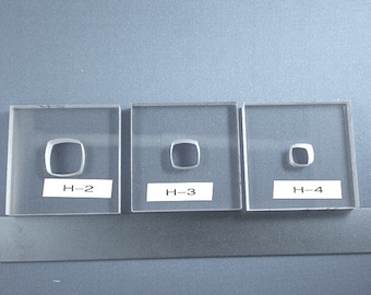 Set of 3 BulletProof Silhouette Press Dies Soft Squares-our H234 series
