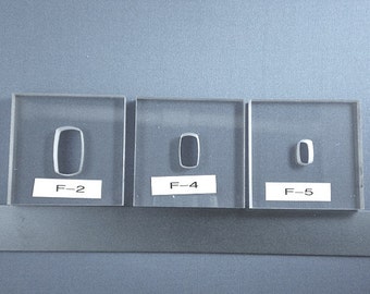 Set of 3 BulletProof Silhouette Press Dies Soft Rectangles- our F245 Series