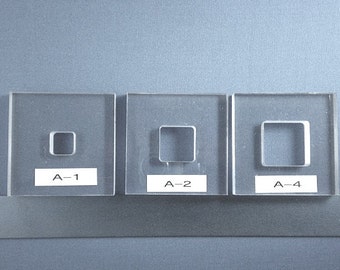 CLOSEOUT-Set of 3 BulletProof Silhouette Press Dies Square - our A124 series