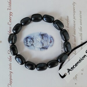 Men&#39;s Vintage Hematite Non Magnetic ~ Genuine Untreated ~ Therapeutic Quality Gemstone Energy Bracelet 8 x 14