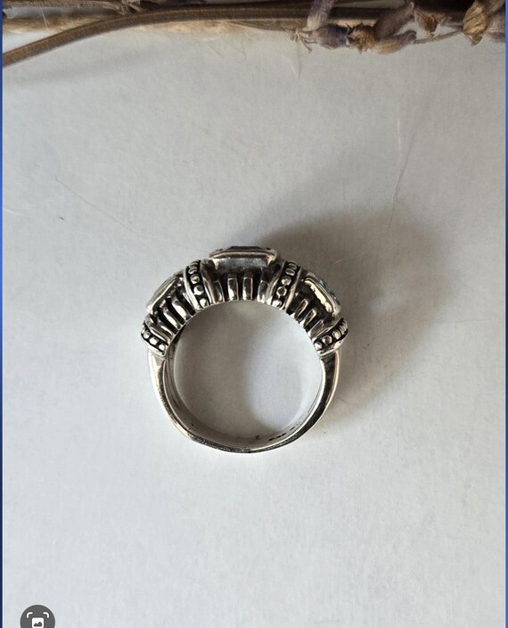 Vintage Gemstone Stone Statement Ring ~ Aquamarin… - image 8