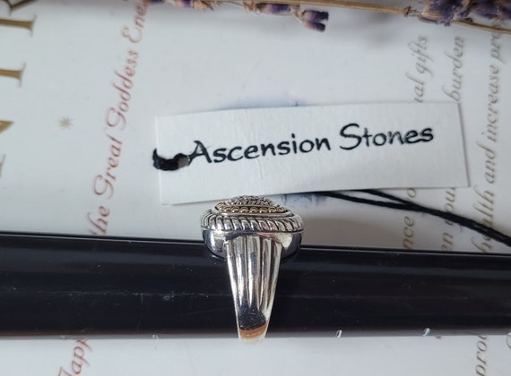 Diamond Square Statement Ring ~ Sterling Silver 1… - image 4