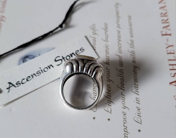 Vintage Large Statement Ring ~ Citrine Cushion St… - image 6