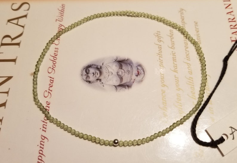 Genuine Untreated Therapeutic Quality Gemstone Energy Minimalist Anklet for Healing 2mm Prehnite Anklet