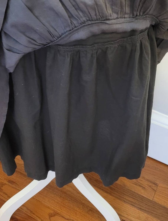 Vintage Smoke Grey Skirt~ Cotton Double Lined Low… - image 3