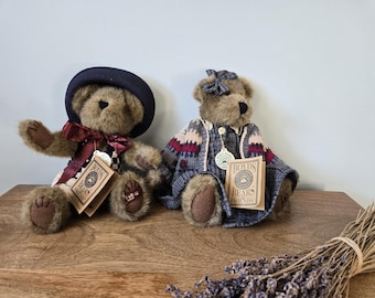 米国ヴィンテージ　Boyds Bears ぬいぐるみ 2体セット+オマケ 2 Vintage 1998 Boyds Bears ~ Loyal Order of Friends Collectible