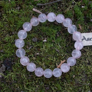 Vintage Rose Quartz -Madagascar Genuine Untreated Therapeutic  Quality Gemstone Bracelet For Healing 8mm