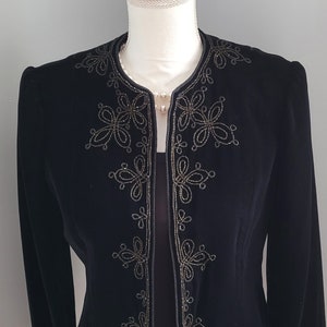 Oscar De La Renta Velvet Evening Jacket ~ Miss O Velvet Brocaded Jacket