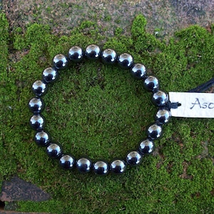 Natural Hematite Bracelet - Non Magnetic -  Genuine Untreated ~ Therapeutic Quality Gemstone Bracelet for Healing 8mm