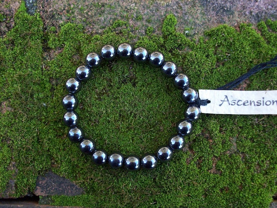 Men's Natural Hematite Non Magnetic Bracelet Genuine Untreated  Therapeutic Quality Gemstone Bracelet for Healing 8mm