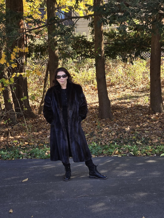 Vintage Blackglama Mink Coat ~ Sleek A Line Calf Length Fur Coat