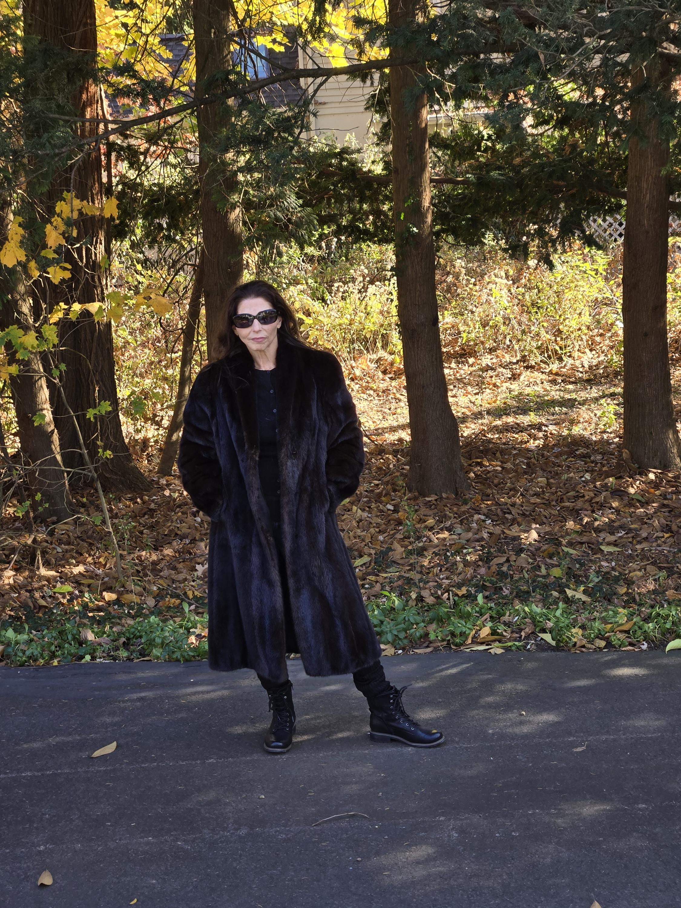 Vintage Blackglama Mink Coat ~ Sleek A Line Calf Length Fur Coat