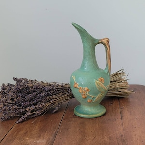 Antique Roseville Green Decanter Vase~ Home Decor 1930s