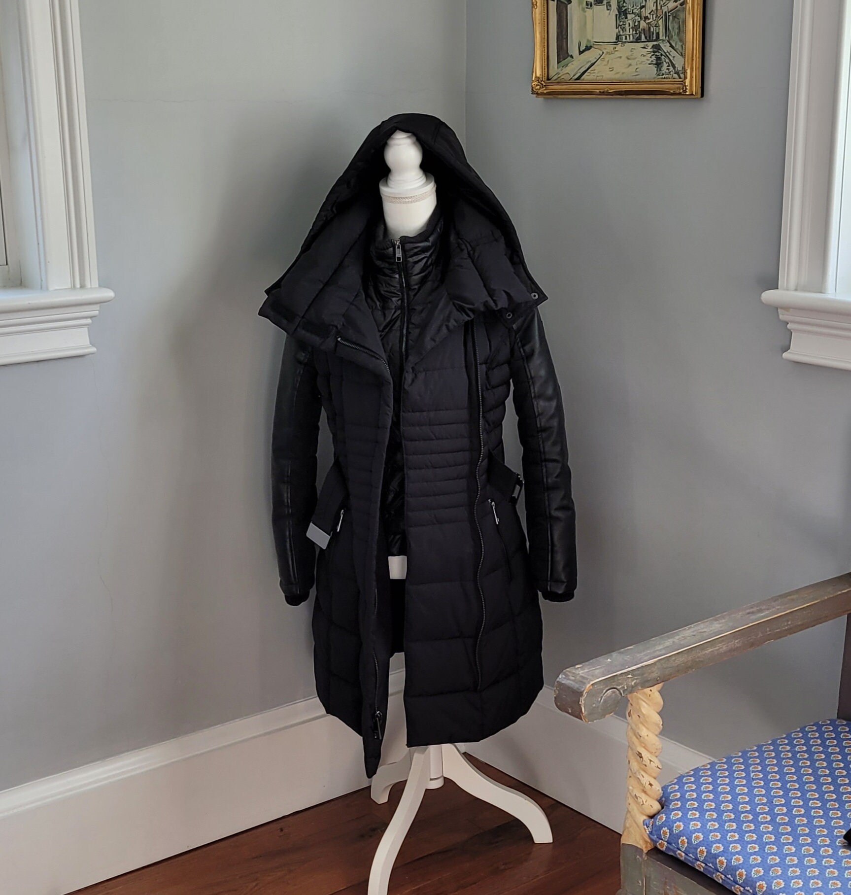OVERCOAT フーデッドシャツ　BLACK 2 YohjiYamamotoHoodedCoat_368920