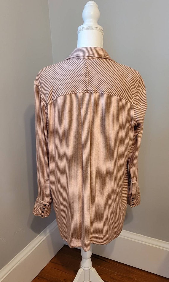 Vintage Free People Striped Pull Over Shirt Extra… - image 3