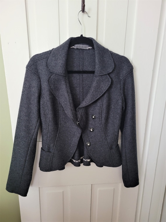 Vintage Bolero Jacket Angie Miller Designer Grey … - image 7