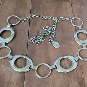 Vintage Y2K Chrome Belt 2000s Looped Chrome Chain Belt Goth ~ Emo Belt Y2K~ Alternative
