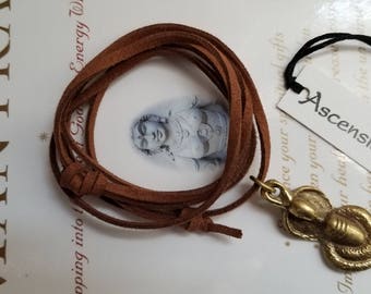 Ciondolo collana vintage Lingam Fertility Necklace ~ Lord Shiva con serpente ~ Ottone solido ~ Energia Kundalini ~ Collana fertilità