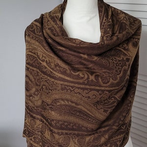 Vintage Tibetan Cashmere Unisex Shawl ~ Reversible Genuine Tibetan  Pashmina  Wool ~ Made in Tibet Wrap Shawl ~ Alter Shawl