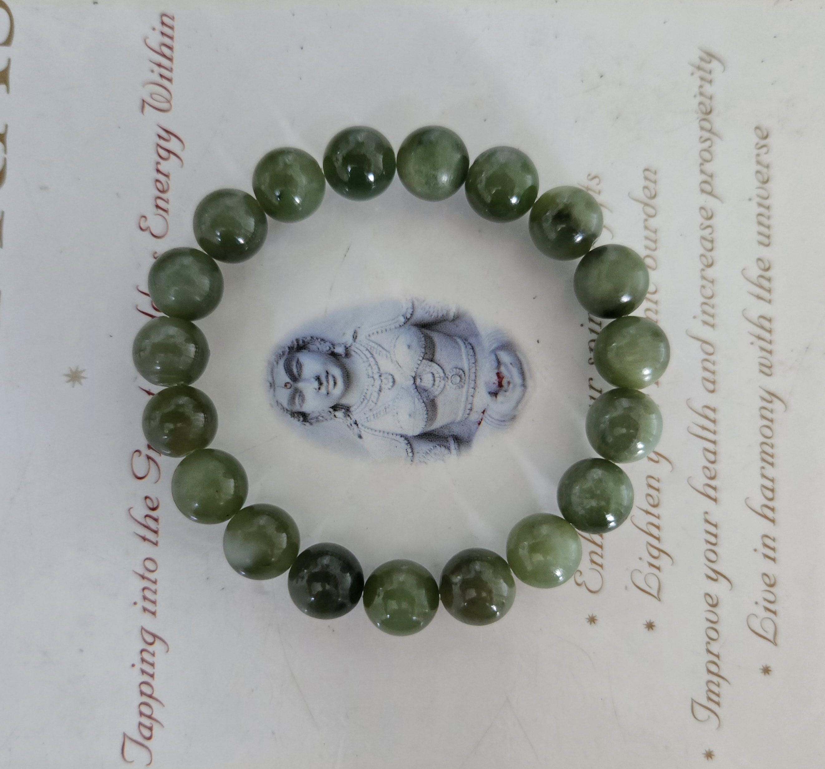 Vintage Nephrite Jade Bracelet Green Jade Bracelet Genuine